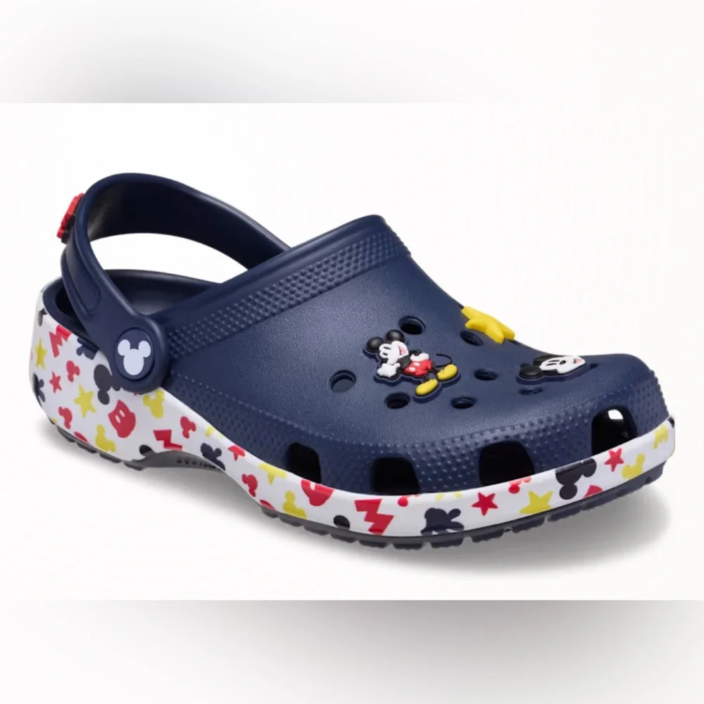 NWT [CROCS] Mickey & Friends Classic Slip-On Clog Sandals Kids Size J1 (5+) - Picture 2 of 15